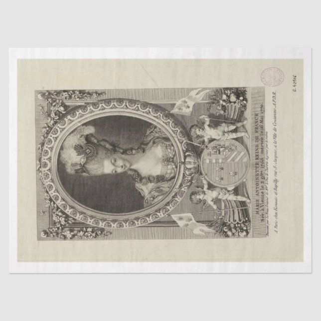Ephemera Decoupage Marie-Antoinette Queen France Tissue Paper (Front)