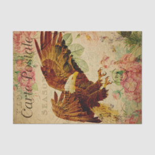 Ephemera French Postcard Flying Eagle Decoupage Tissue Paper