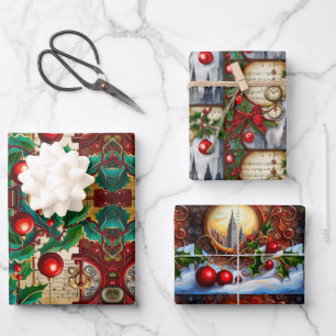 Ephemera-Inspired Christmas Wrapping Paper
