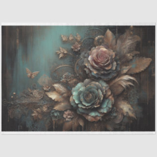 Ephemera Lace Butterfly, Roses, Floral Decoupage Tissue Paper