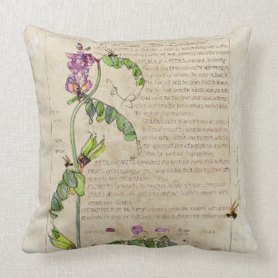 Ephemera Sweet Pea Throw Pillow
