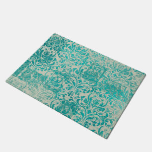 Ephemera Turquoise Paper Series Design 19 Doormat