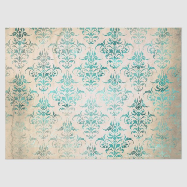 Ephemera Turquoise Paper Series Design 3 (Front)