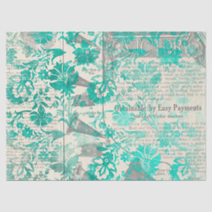 Ephemera Turquoise Paper Series Design 4