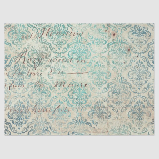 Ephemera Turquoise Paper Series Design 9 (Front)