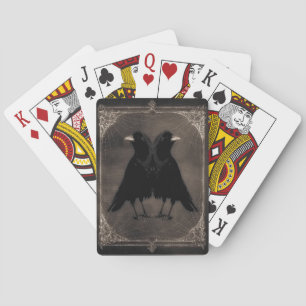 Ephemera Twin Crows Classic Playing Cards