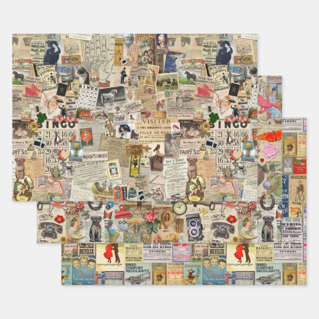 Ephemera Vintage Decoupage or Collage paper (Set)