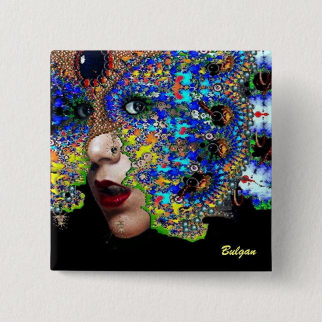 EPHEMERAL 2 INCH SQUARE BUTTON (Front)