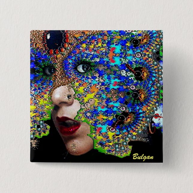 EPHEMERAL 2 INCH SQUARE BUTTON (Front)