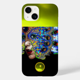 EPHEMERAL,BEAUTY WITH MASK Bright Yellow Gemstone Case-Mate iPhone 14 Case