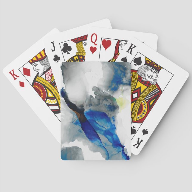 Ephemeral - Blue & Grey Playing Cards (Back)