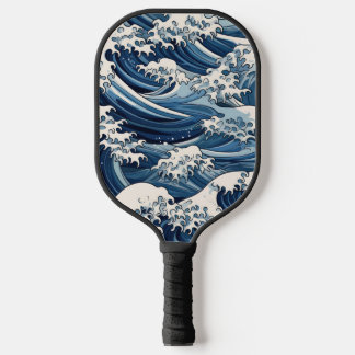 Ephemeral Crests: Hokusai Waves Reimagined Pickleball Paddle