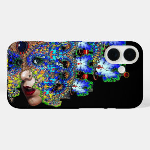 EPHEMERAL Lady With Fractal Mask Black Blue iPhone 16 Case