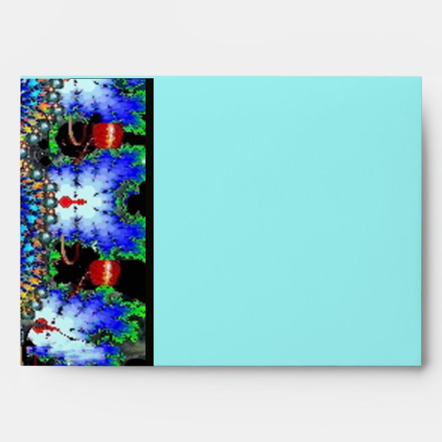 EPHEMERAL MONOGRAM black  blue red ruby Envelope (Front)