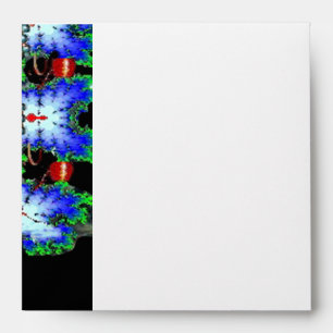 EPHEMERAL MONOGRAM black white blue red ruby Envelope