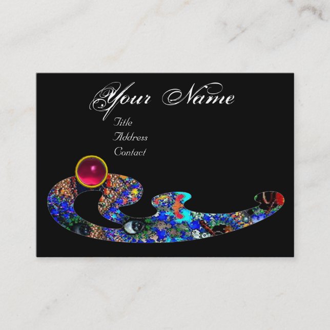EPHEMERAL RUBY / Beauty ,Salon, Spa, Makeup Artist Business Card (Front)