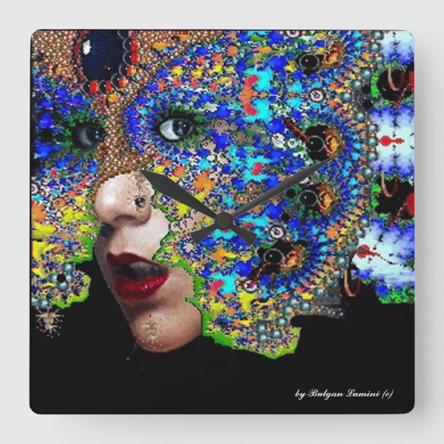 EPHEMERAL SQUARE WALL CLOCK (Front)