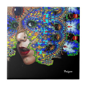 EPHEMERAL / WOMAN WITH FRACTAL MASK TILE