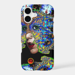 ÉPHÉMÈRE/ FEMME AVEC MASQUE FRACTAL COLORÉ
