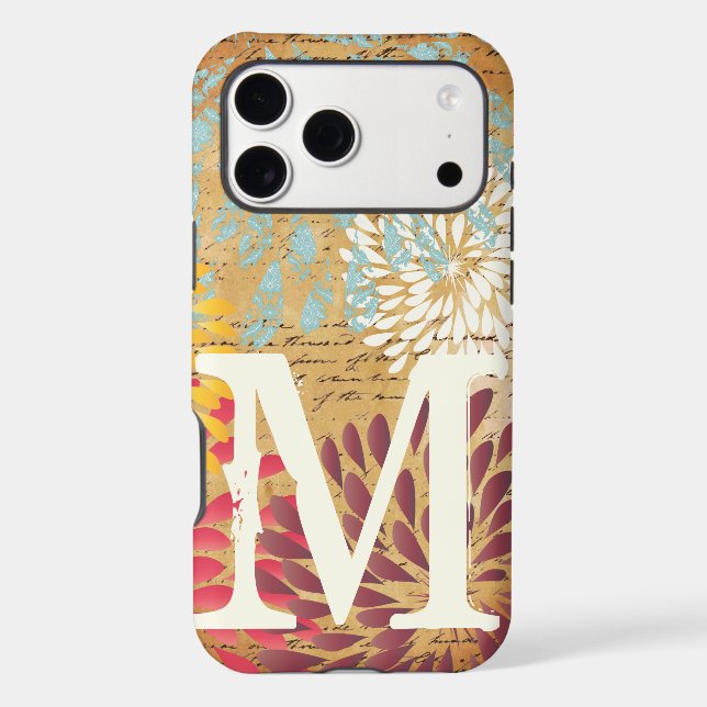 Ephémère vintage Monogramme Fleur Moderne (Verso)