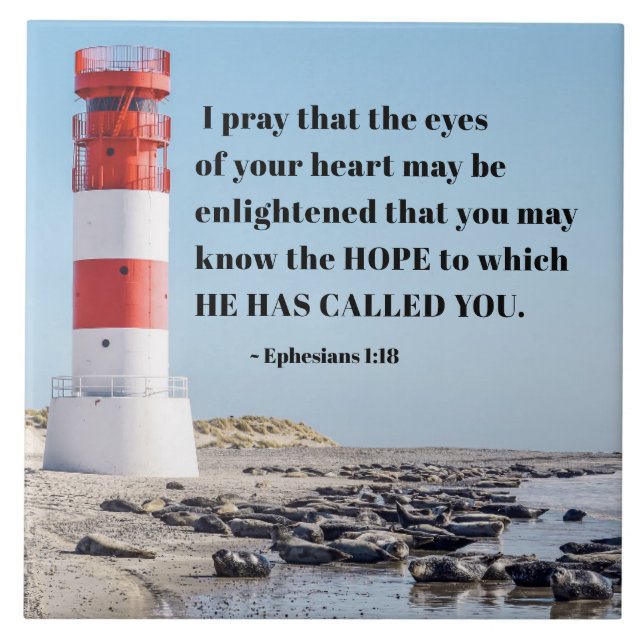 Ephesians 1:18 I Pray you may know the HOPE Tile (Front)