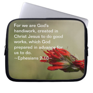 Ephesians 2:10 laptop sleeve