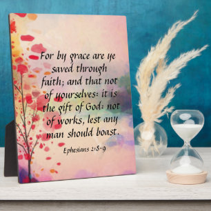 Ephesians 2:8-9 plaque