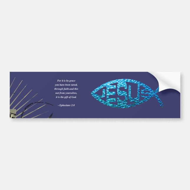 EPHESIANS 2-8 BUMPER STICKER (Front)