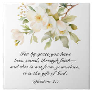 Ephesians 2:8 By Grace you have been saved Bible Tile