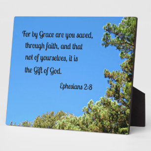 Ephesians 2:8 For by grace are ye saved... Plaque