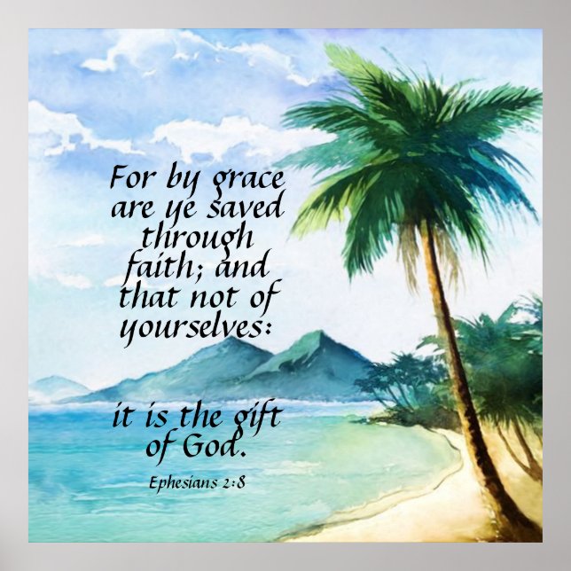 Ephesians 2:8  poster (Front)