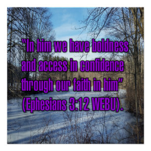 Ephesians 3:12 WEBU Poster