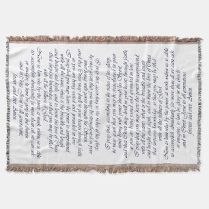 Ephesians 3:16-21 Prayer Throw Blanket