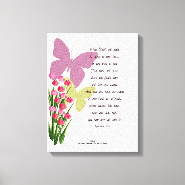 Ephesians 3:17-18 canvas print (Front)