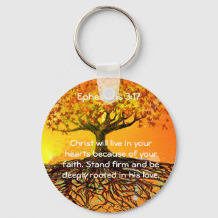 Ephesians 3:17 keychain