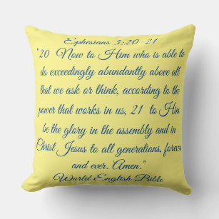 Ephesians 3:20-21 Throw Pillow