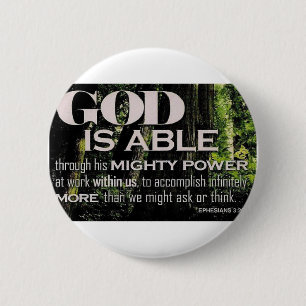 Ephesians 3:20 2 inch round button