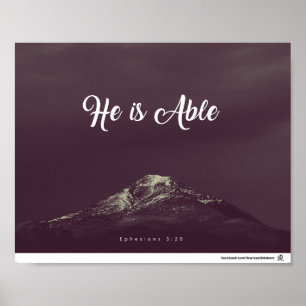 Ephesians 3:20 - He is Able Poster