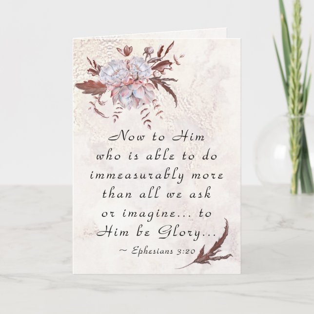 Ephesians 3:20 To Him who is able to do more Card (Front)