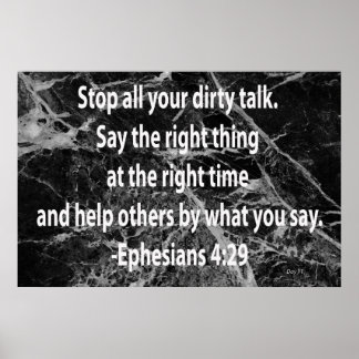 Ephesians 4:29 poster