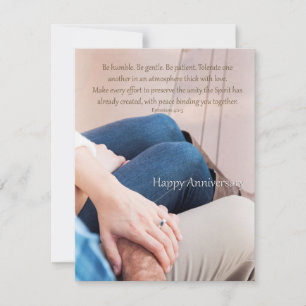 Ephesians 4:2-3 Happy Anniversary Card