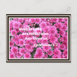 Ephesians 5:2 Walk in love as Christ also loved us Holiday Postcard