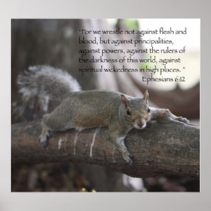 Ephesians 6:12 Poster Print