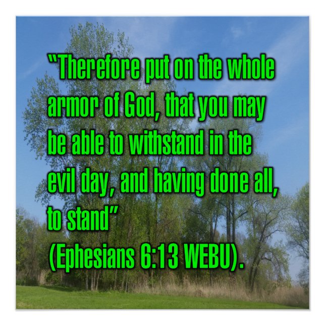 Ephesians 6:13 WEBU Poster (Front)