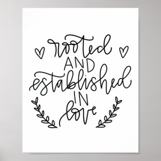 Ephésien 3:17 - Etabli dans l'amour - Poster