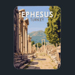 Ephesus Turkey Travel Art Vintage Magnet<br><div class="desc">Ephesus in a vector art style. Ephesus is an ancient city in Turkey’s Central Aegean region,  near modern-day Selçuk. Its excavated remains reflect centuries of history,  from classical Greece to the Roman Empire.</div>