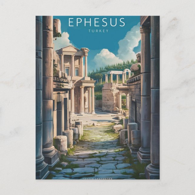Ephesus, Turkey. Vintage Travel Postcard (Front)