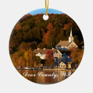 Ephraim, Wisconsin at Sunset Ceramic Ornament