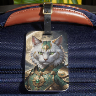 Epic Armoured Cat Warrior Luggage Tag