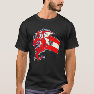 Epic Austrian Dragon  Proud Austria Flag T-Shirt